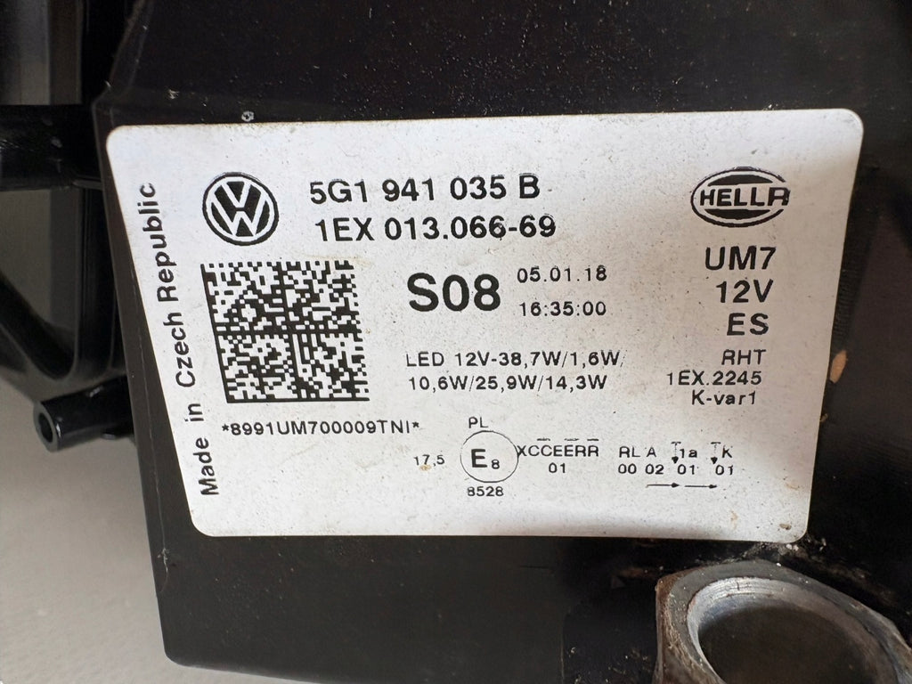 Frontscheinwerfer VW Golf VII 5G1941035B Links Scheinwerfer Headlight SCH9109462303lr