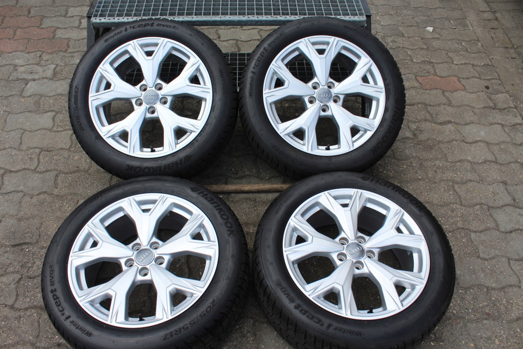 4x Alufelge 17 Zoll 7.0" 5x100 43ET Glanz Silber 82A601025S Audi Rim Wheel FEL7005776193nv