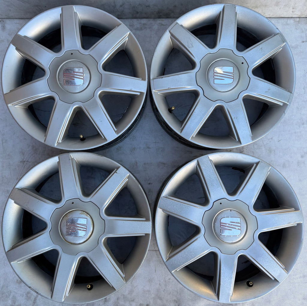 4x Alufelge 15 Zoll 6.0" 5x100 38ET Glanz Silber 1M0601025K Seat I Rim Wheel FEL5209848580jp