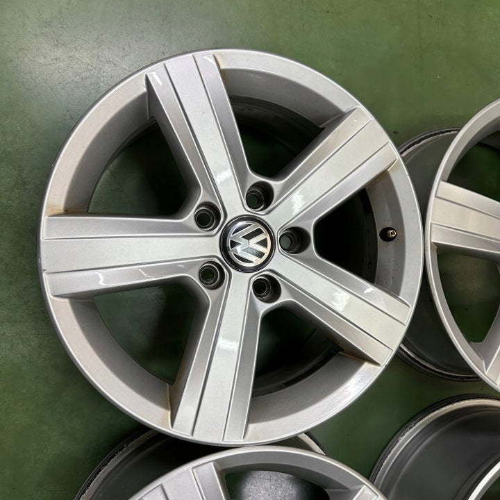 4x Alufelge 16 Zoll 6.5" 5x112 46ET Glanz Silber 5G0601025BN VW Golf Vii FEL4480222494xk