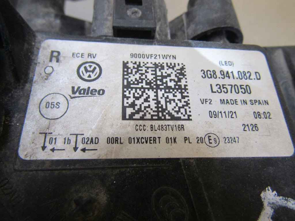 Frontscheinwerfer VW Arteon 3G8941082 LED Rechts Scheinwerfer Headlight SCH2221379101oc