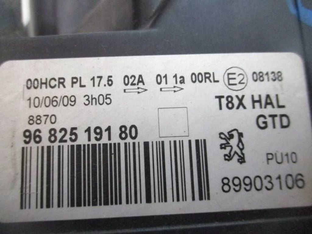 Frontscheinwerfer Peugeot 9682519180 Links Scheinwerfer Headlight SCH4740162504lm