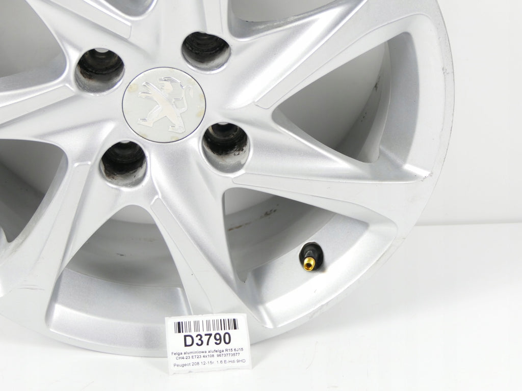 1x Alufelge 15 Zoll 6.0" 4x108 23ET 9673773577 Peugeot 208 I Rim Wheel FEL2715657674eq