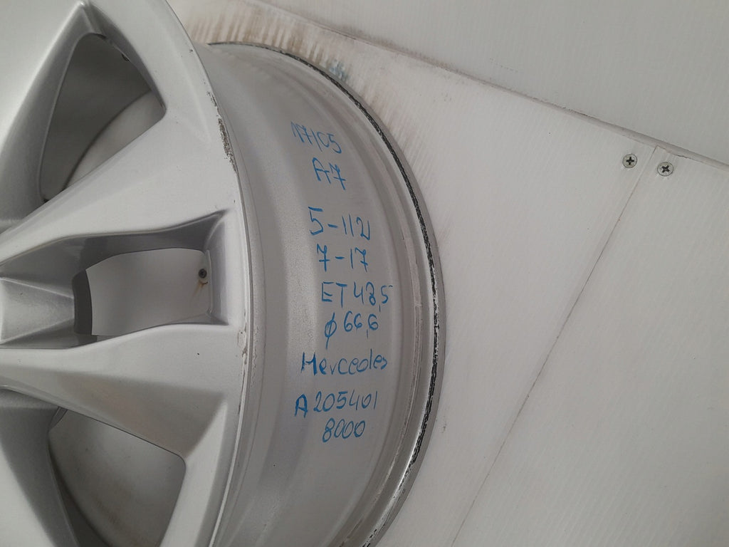 1x Alufelge 17 Zoll 7.0" 5x112 48,5ET Glanz Graphit A2054018000 Mercedes-Benz Mg