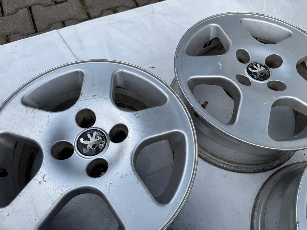 4x Alufelge 15 Zoll 6.0" 4x108 18ET Silber Citroën Rim Wheel
