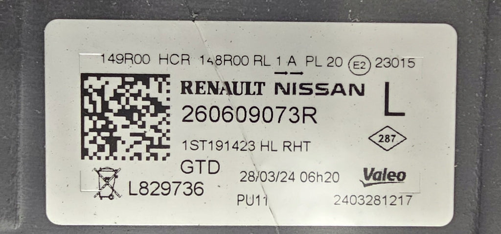 Frontscheinwerfer Nissan Interstar Master III 260609073R Links Headlight SCH4075001326rk
