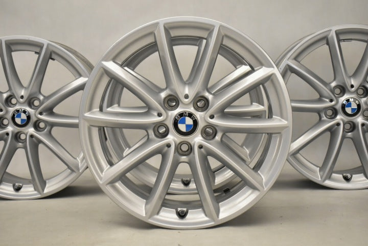 4x Alufelge 17 Zoll 7.5" 5x112 52ET Glanz Silber 6856061 BMW F45 F39 X1 F48 FEL6441222059qb