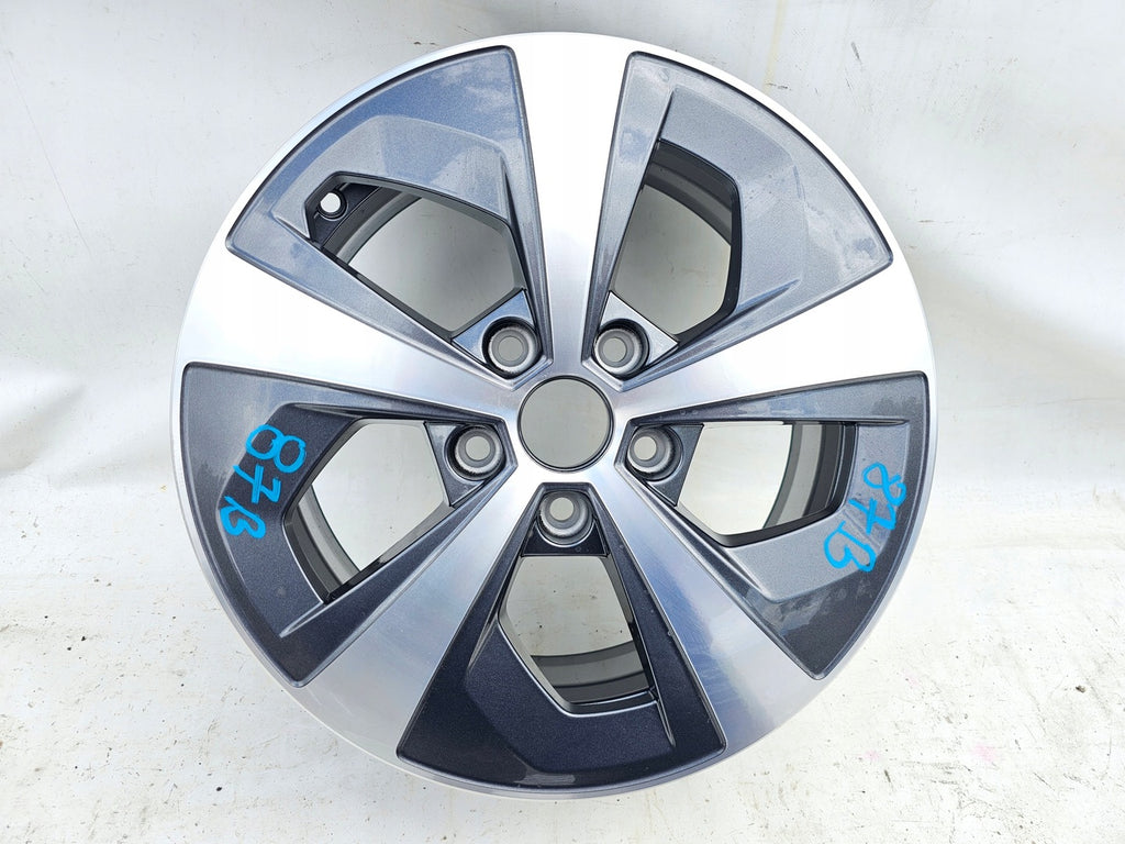 1x Alufelge 16 Zoll 6.5" 5x112 46ET Glanz Silber 5E0601025 Skoda Octavia Iii