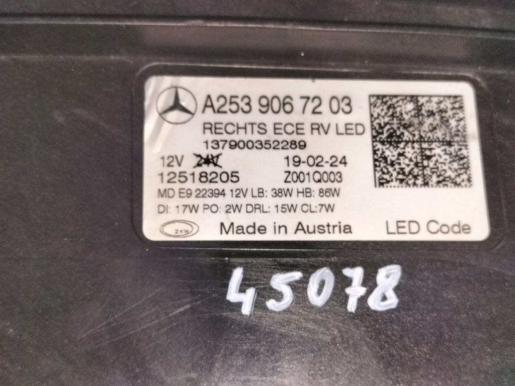 Frontscheinwerfer Mercedes-Benz Glc X253 A2539067203 LED Rechts Headlight SCH9631286402qg