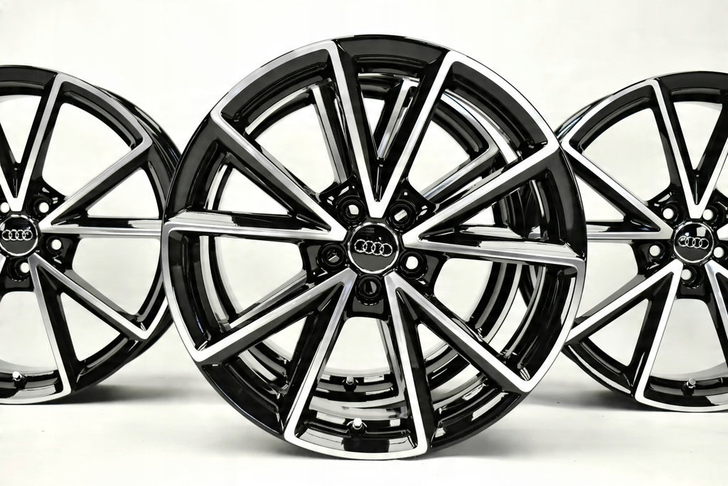 4x Alufelge 18 Zoll 7.5" 5x100 39ET Glanz Schwarz 8X0601025BP Audi A1 Rim Wheel