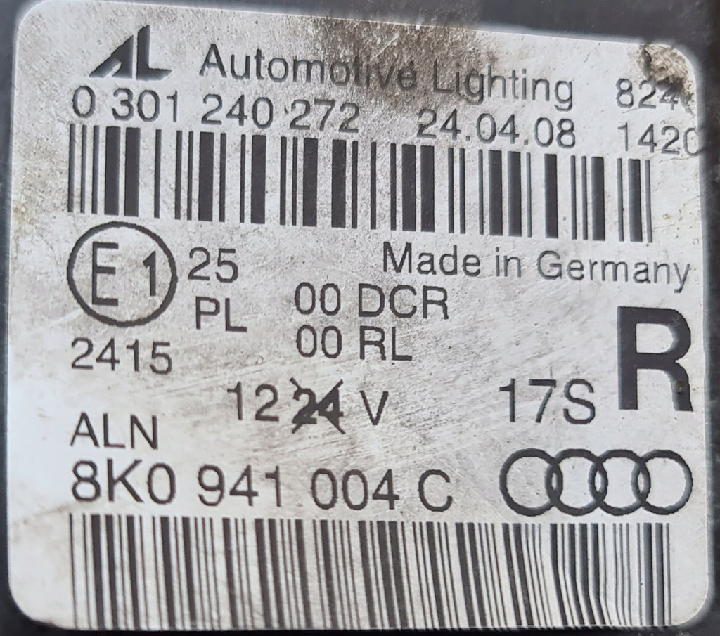 Frontscheinwerfer Audi A4 B8 8K0941004C Xenon Rechts Scheinwerfer Headlight