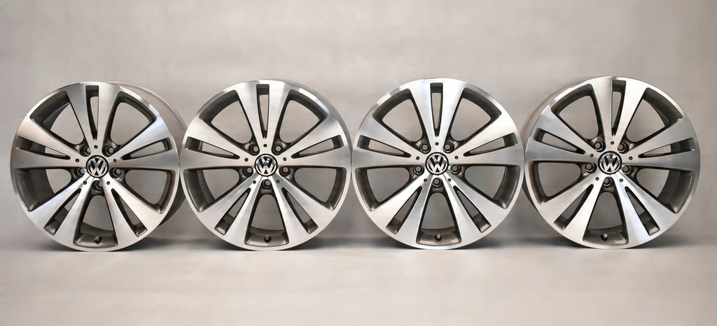 4x Alufelge 18 Zoll 8.0" 5x112 44ET Glanz Graphit 3C0601025 Mg Passat Rim Wheel