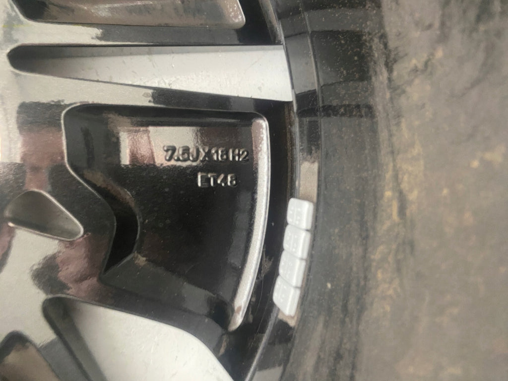 1x Alufelge 18 Zoll 7.5" 5x112 48ET Glanz Schwarz 5E3601025AD Mg Octavia 5e3 Iv FEL4534166745dg