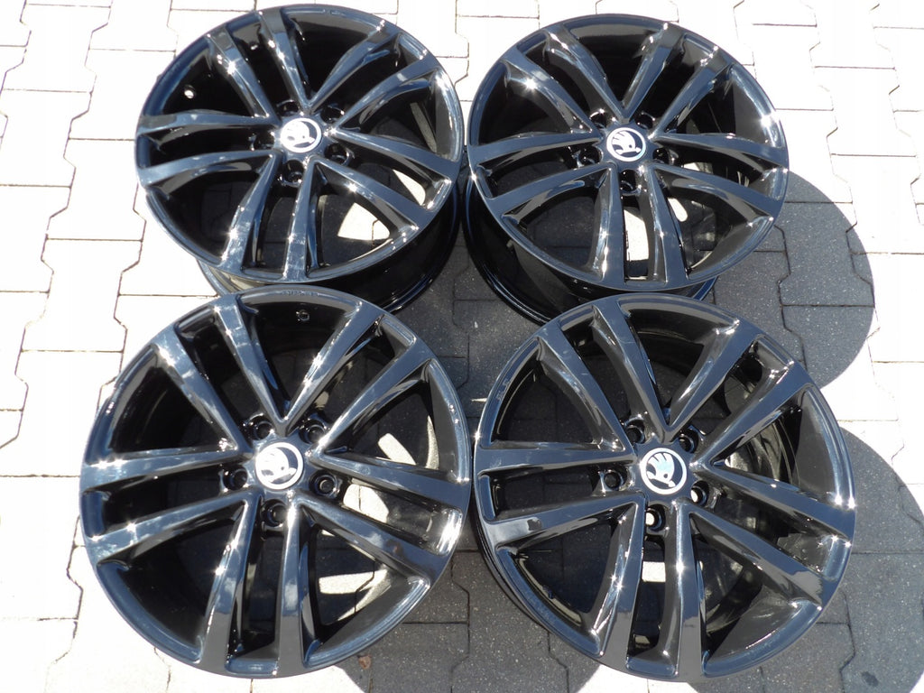 4x Alufelge 17 Zoll 7.5" 5x112 54ET Schwarz Audi I Rim Wheel FEL6824969158fr