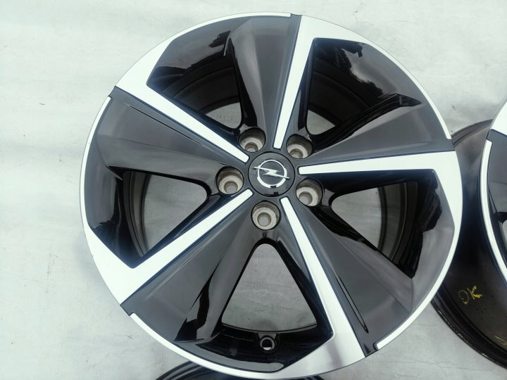 4x Alufelge 17 Zoll 7.5" 5x108 44ET Glanz Schwarz 9847065380 Opel Astra L FEL8590607197dq