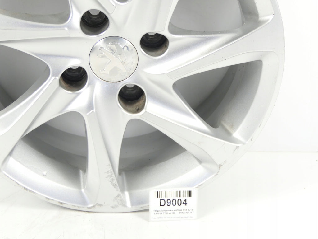 1x Alufelge 15 Zoll 6.0" 4x108 9673773577 Peugeot 208 I Rim Wheel FEL2448419610hf