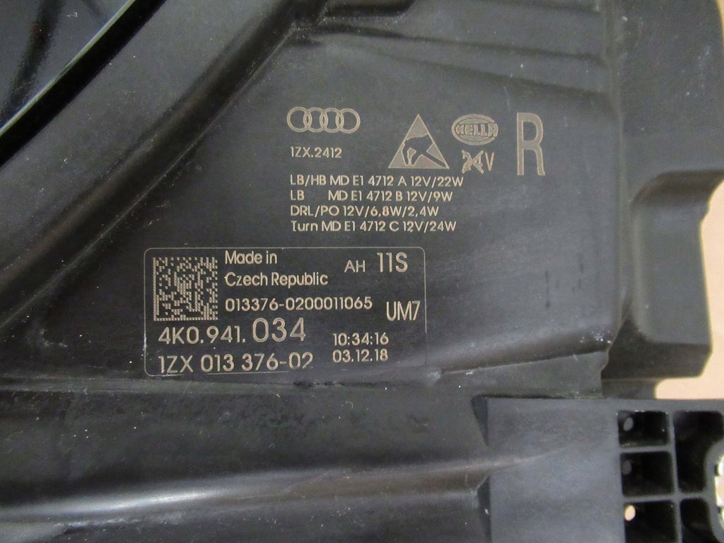 Frontscheinwerfer Audi A6 4K0941034 Full LED Rechts Scheinwerfer Headlight