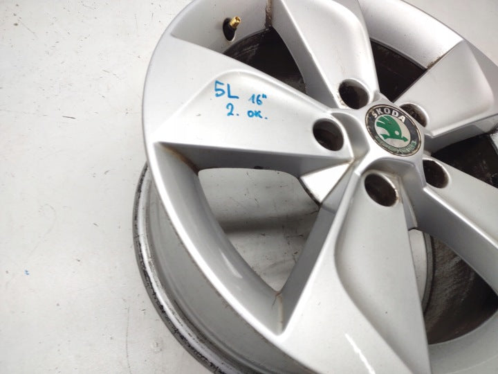 1x Alufelge 16 Zoll 7.0" 5x112 45ET Glanz Silber 5L0601025E Seat I Yeti 5l FEL5317397592gk