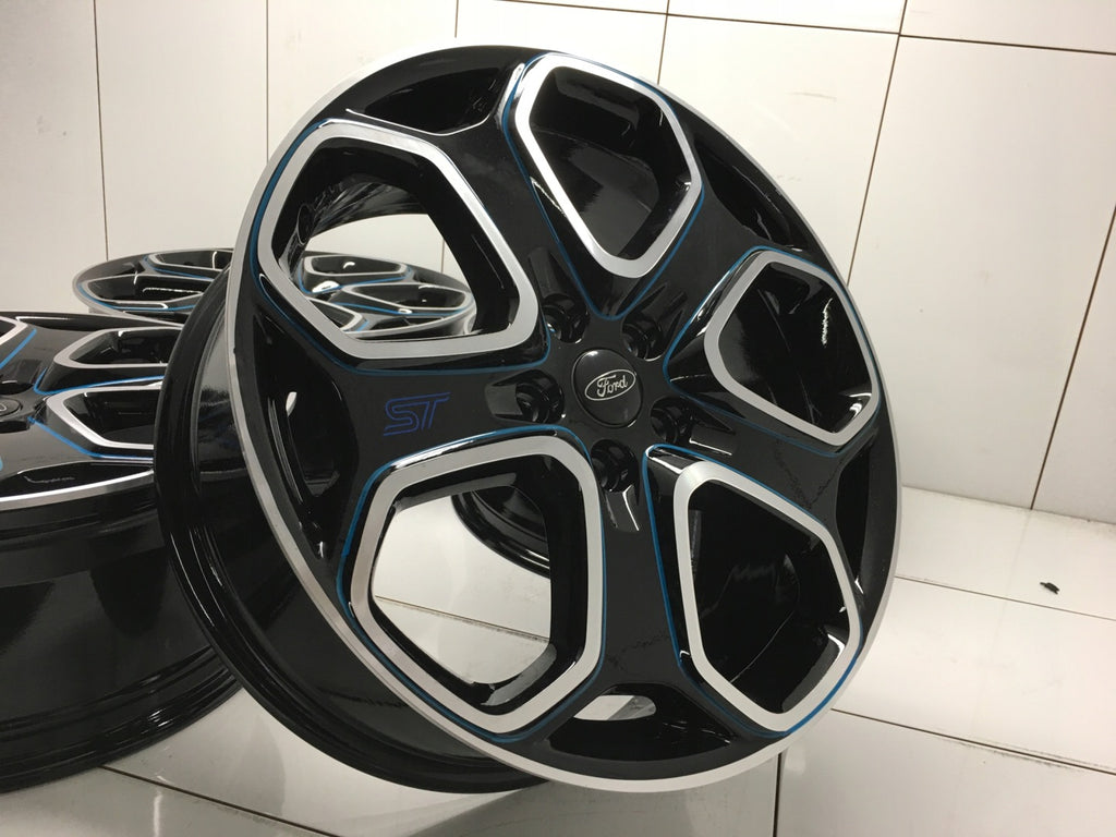 4x Alufelge 18 Zoll 7.5" 5x108 50ET Schwarz Ford S Max Rim Wheel FEL7009945140yy