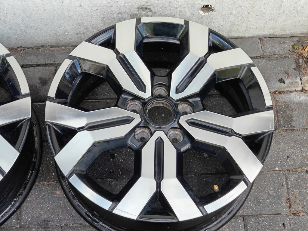 1x Alufelge 17 Zoll 6.5" 5x114.3 50ET Glanz Schwarz 403000531R Renault Rim Wheel FEL8048134076hn