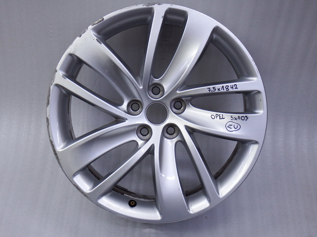 1x Alufelge 18 Zoll 7.0" 5x105 38ET Glanz Silber 95440992 Opel Mokka Rim Wheel FEL3641907717kq