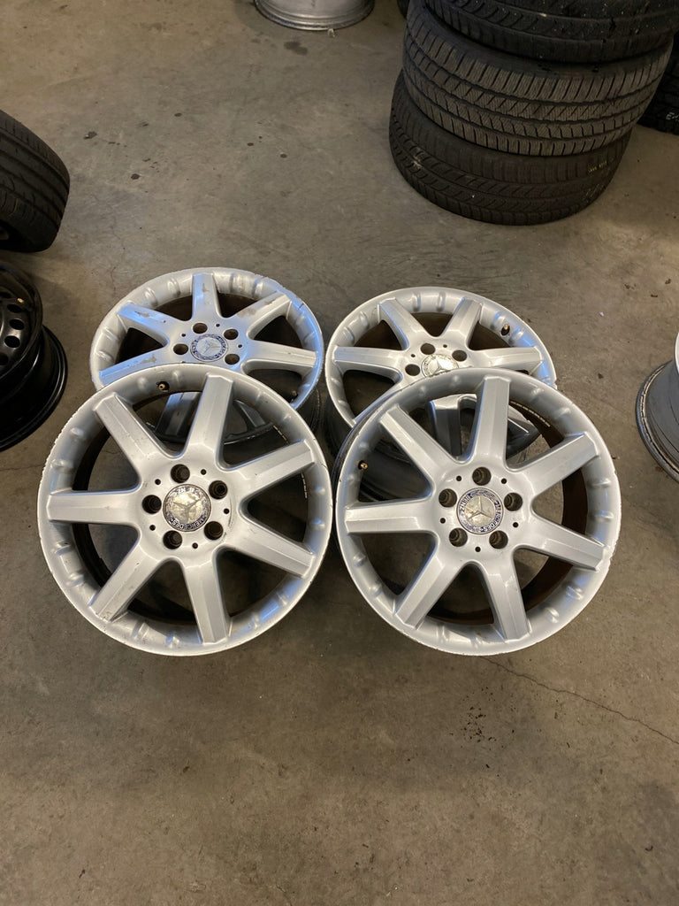 4x Alufelge 17 Zoll 7.0" 5x112 42ET Glanz Silber Mercedes-Benz Rim Wheel