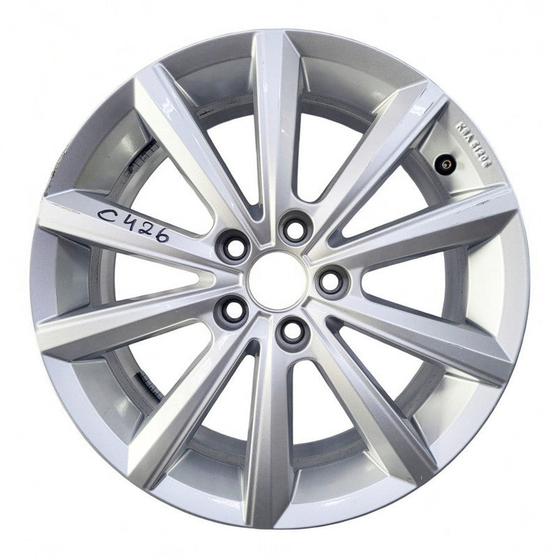 1x Alufelge 16 Zoll 6.0" 5x100 45ET Glanz Silber 2G0601025AF VW Polo Rim Wheel