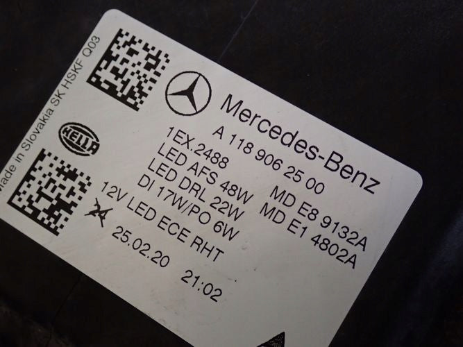 Frontscheinwerfer Mercedes-Benz Cla A1189062500 LED Links Scheinwerfer Headlight SCH2401666137xg