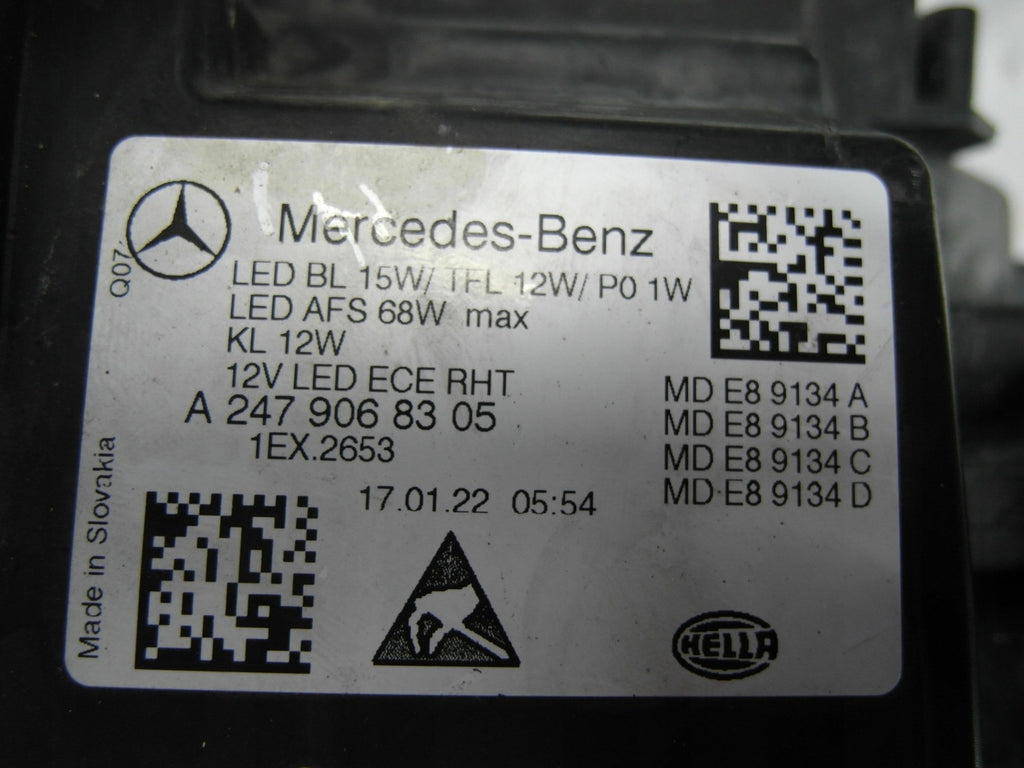 Frontscheinwerfer Mercedes-Benz W247 A2479068305 Full LED Links Headlight SCH7276386015mk