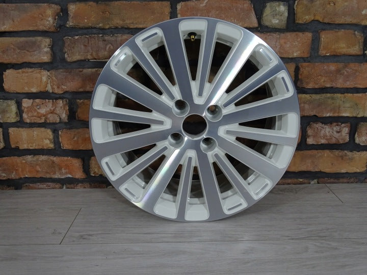 1x Alufelge 16 Zoll 7.0" 4x100 37ET Glanz Weiß 403007684R Mg Twingo Iii FEL4314004653ta