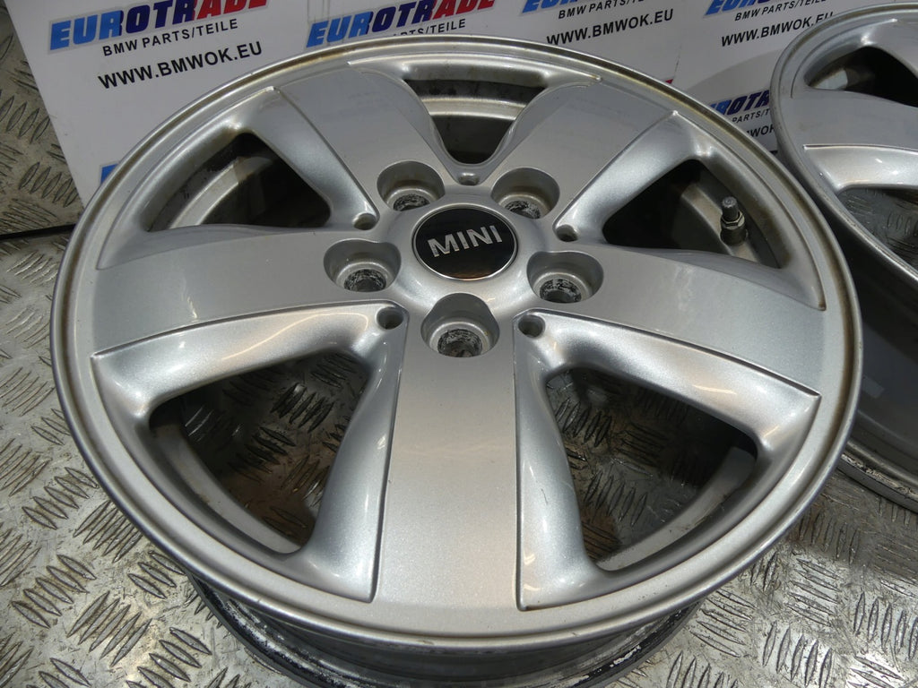 4x Alufelge 15 Zoll 5.5" 5x112 46ET Glanz Silber 6855101 Mini F57 F56 F55 FEL6022392008dr