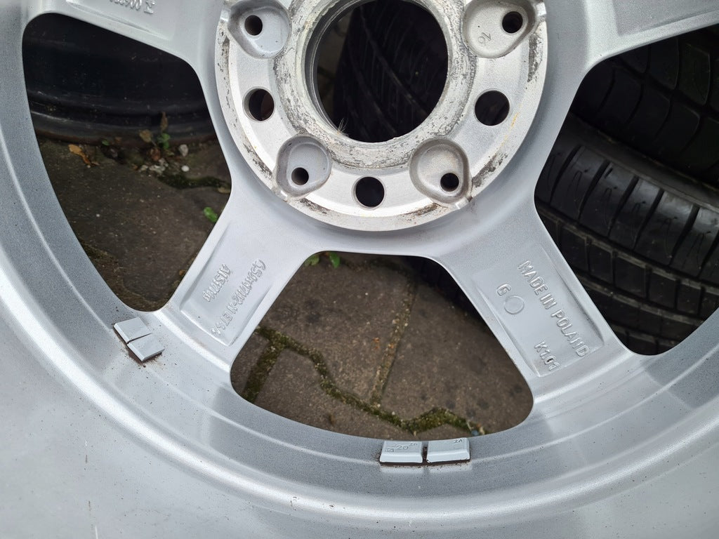 1x Alufelge 17 Zoll 6.5" 5x112 44ET Glanz Silber A1774011200 Mercedes-Benz FEL9228770607oh