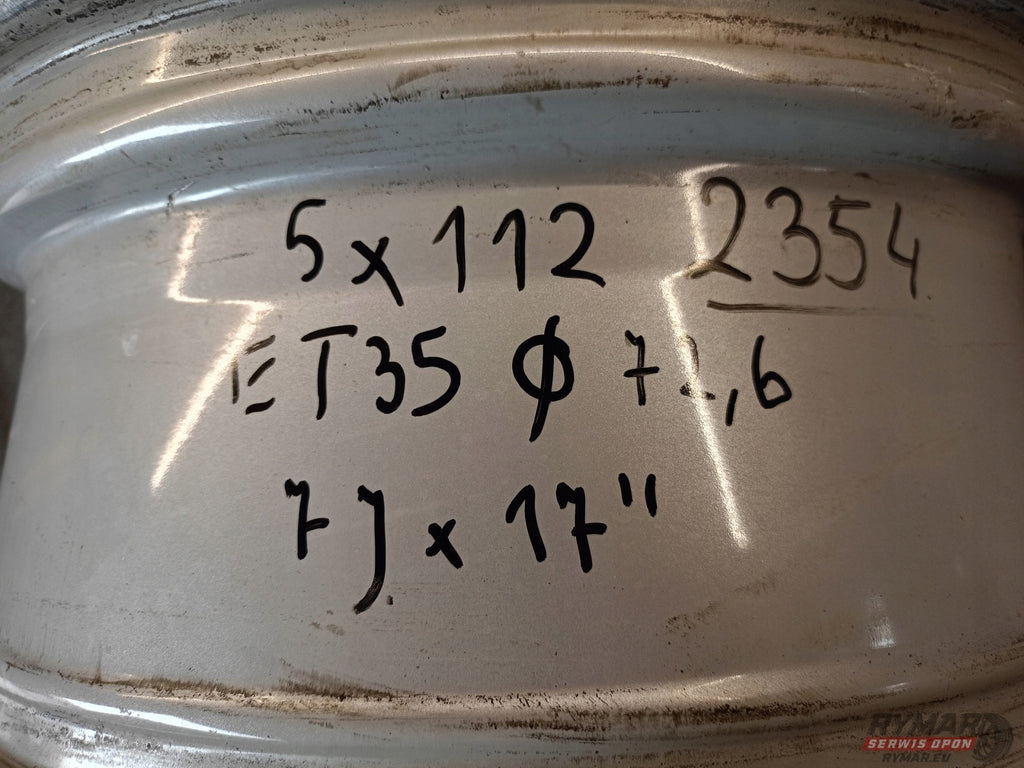 1x Alufelge 17 Zoll 7.0" 5x112 35ET Glanz Silber KBA48362 Audi Rim Wheel FEL9621164769xz