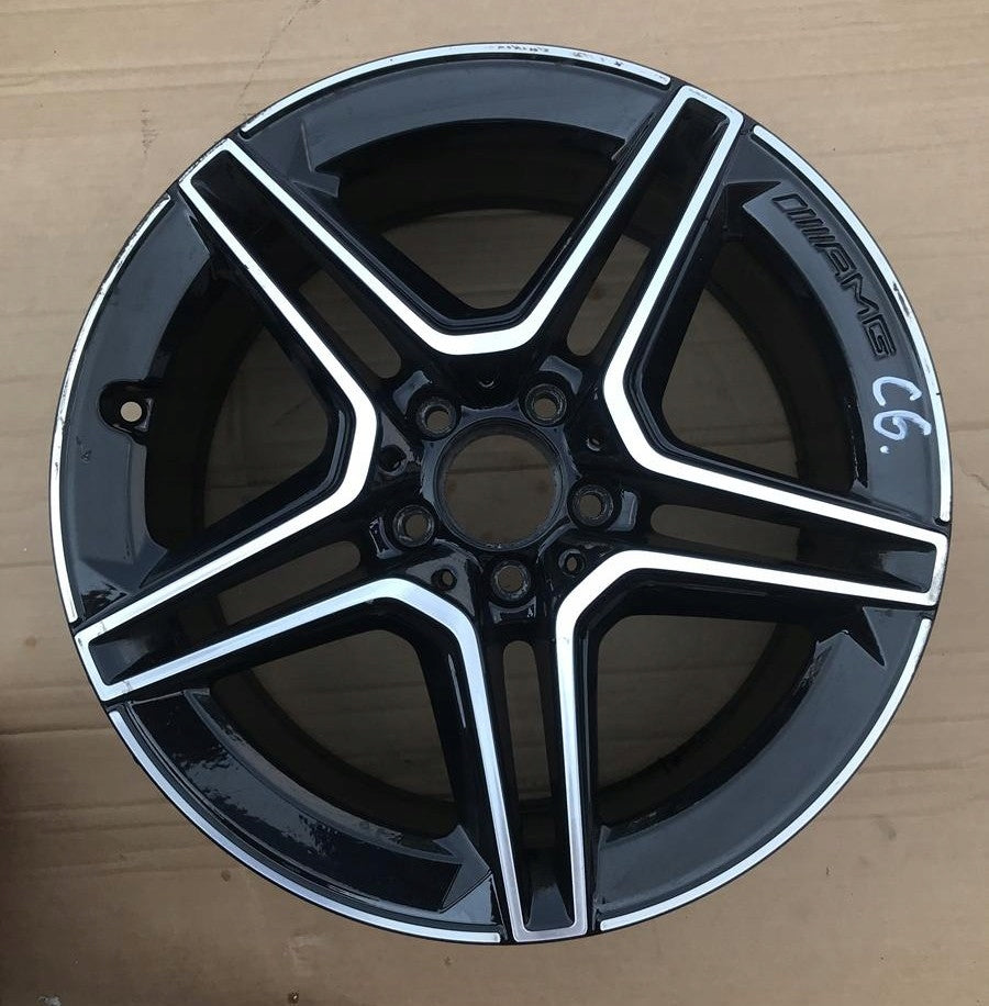 1x Alufelge 18 Zoll 8.0" 5x112 43ET Glanz Schwarz A2134016300 Mercedes-Benz W213 FEL7195702700kx