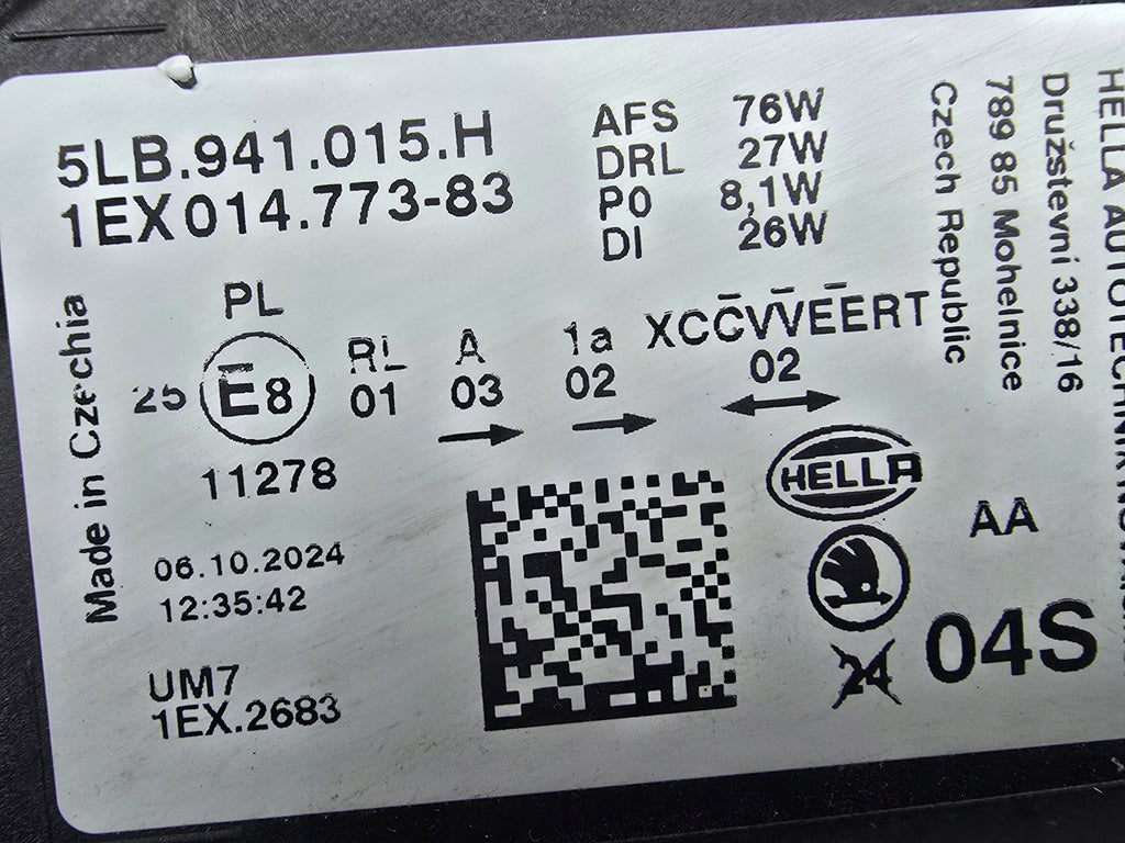Frontscheinwerfer Skoda Enyaq 5LB941015H Full LED Links Scheinwerfer Headlight