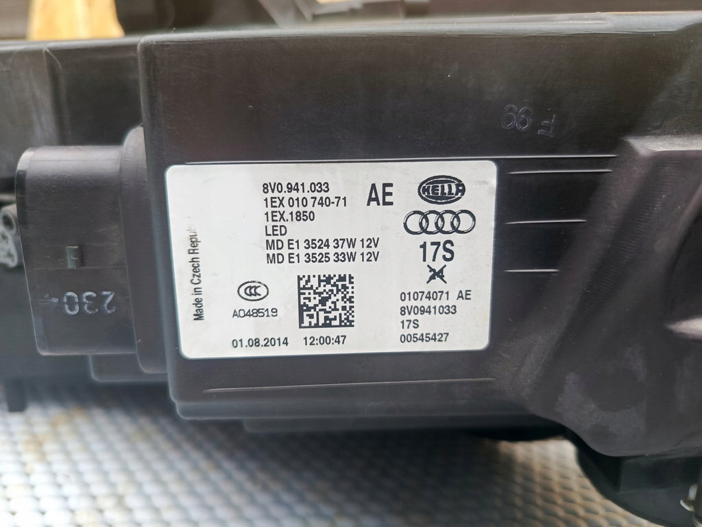 Frontscheinwerfer Audi A3 8V0941O33 Full LED Links Scheinwerfer Headlight