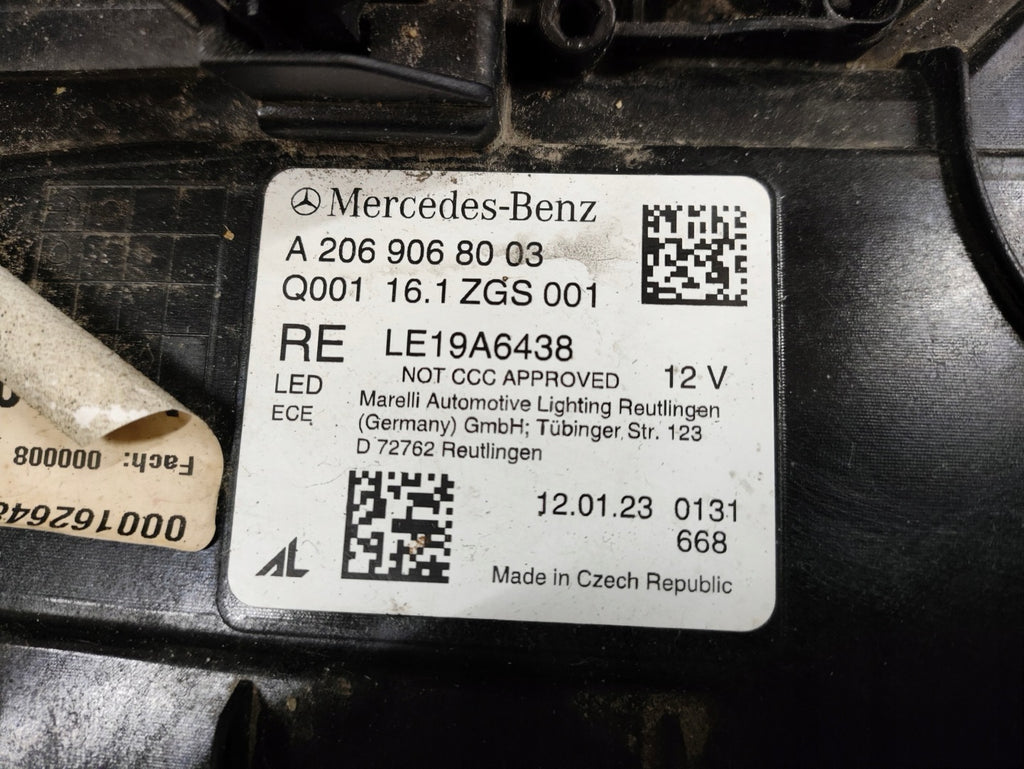 Frontscheinwerfer Mercedes-Benz W206 A2069068003 LED Rechts Headlight SCH6870732959zu