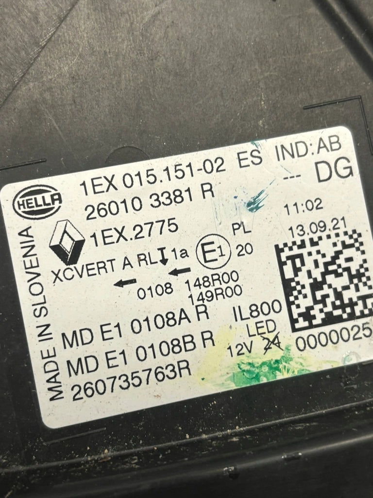 Frontscheinwerfer Renault 260103381R LED Rechts Scheinwerfer Headlight