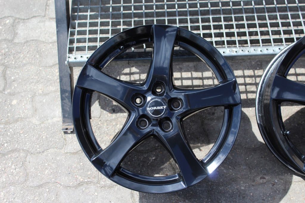 4x Alufelge 17 Zoll 7.0" 5x114.3 40ET Glanz Schwarz KBA-48362- Hyundai I FEL4119468009rv