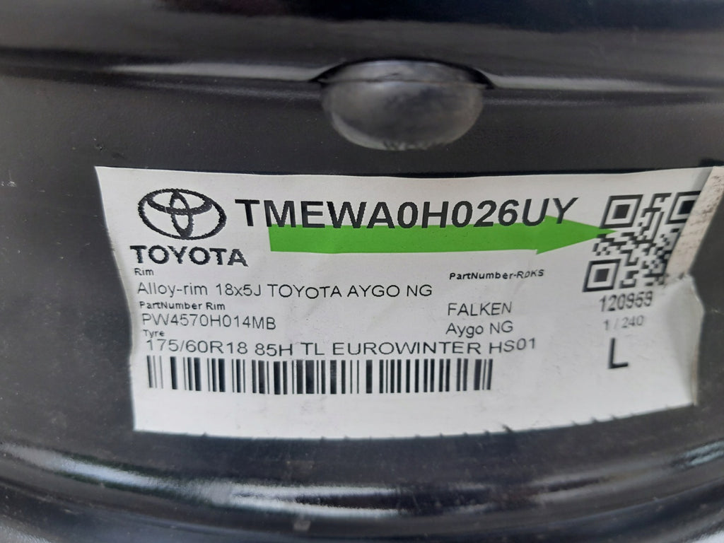 1x Alufelge 18 Zoll 5.0" 4x100 40ET Glanz PW4570H014MB Toyota Aygo X Rim Wheel FEL2163961351ug