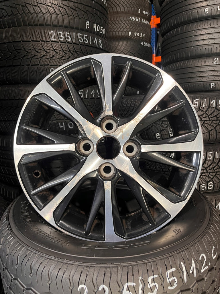 1x Alufelge 15 Zoll 5.0" 4x100 39ET Glanz Schwarz 426110DJ10 Toyota Aygo FEL5010872398wi