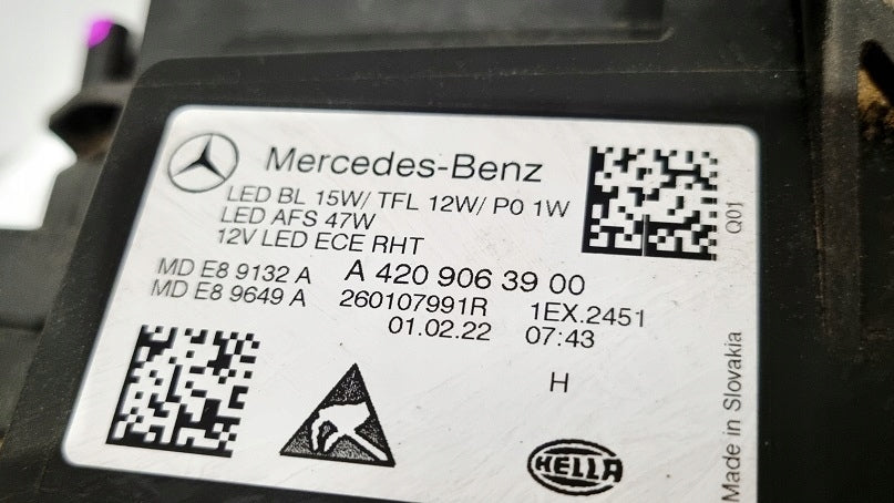 Frontscheinwerfer Mercedes-Benz Citan W420 4209063900 LED Rechts Headlight SCH7408524676fb