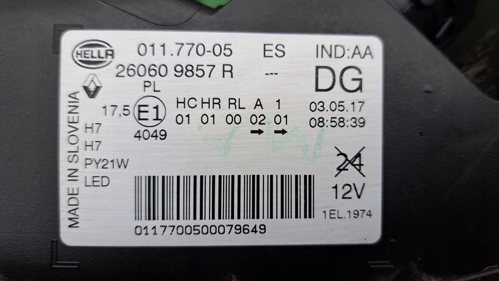 Frontscheinwerfer Renault Kadjar 260609857R LED Links Scheinwerfer Headlight SCH3969684151nm