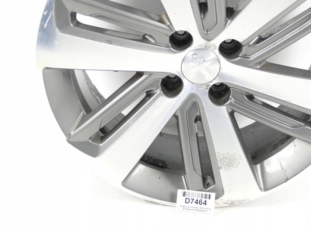 1x Alufelge 18 Zoll 7.5" 4x108 9802462477 Peugeot 3008 Rim Wheel FEL1885561626dw