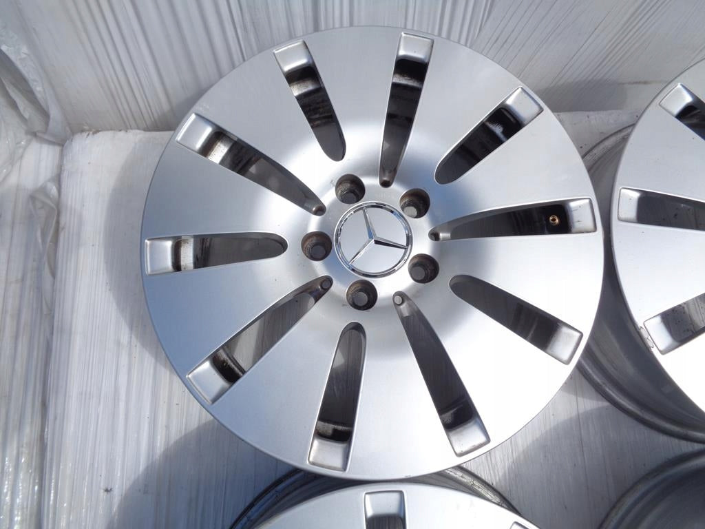 4x Alufelge 16 Zoll 6.5" 5x112 38ET Glanz Silber A2054010100 Mercedes-Benz W205 FEL3842139038cw