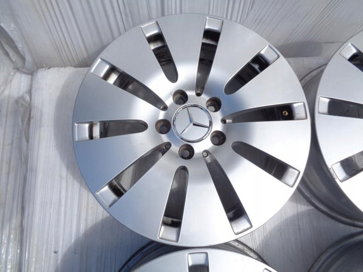 4x Alufelge 16 Zoll 6.5" 5x112 38ET Glanz Silber A2054010100 Mercedes-Benz W205 FEL3842139038cw