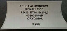 Load image into Gallery viewer, 1x Alufelge 17 Zoll 7.0" 5x114.3 44ET Glanz 403005946R Renault Rim Wheel FEL6850861032ys