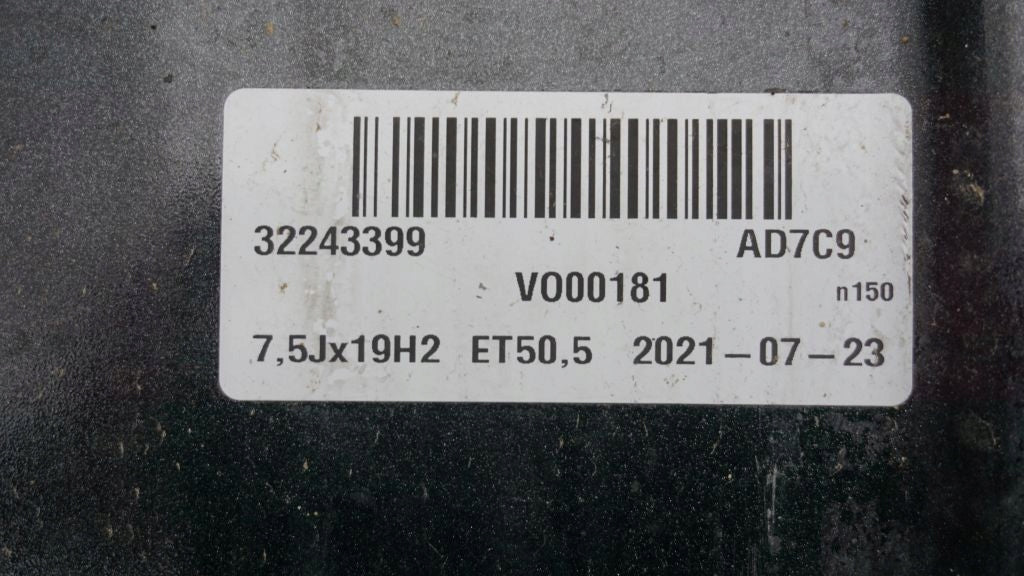 1x Alufelge 19 Zoll 7.5" 5x108 50 5ET 32243399 Volvo V60 Xc90 S60 Rim Wheel FEL4474068439xy