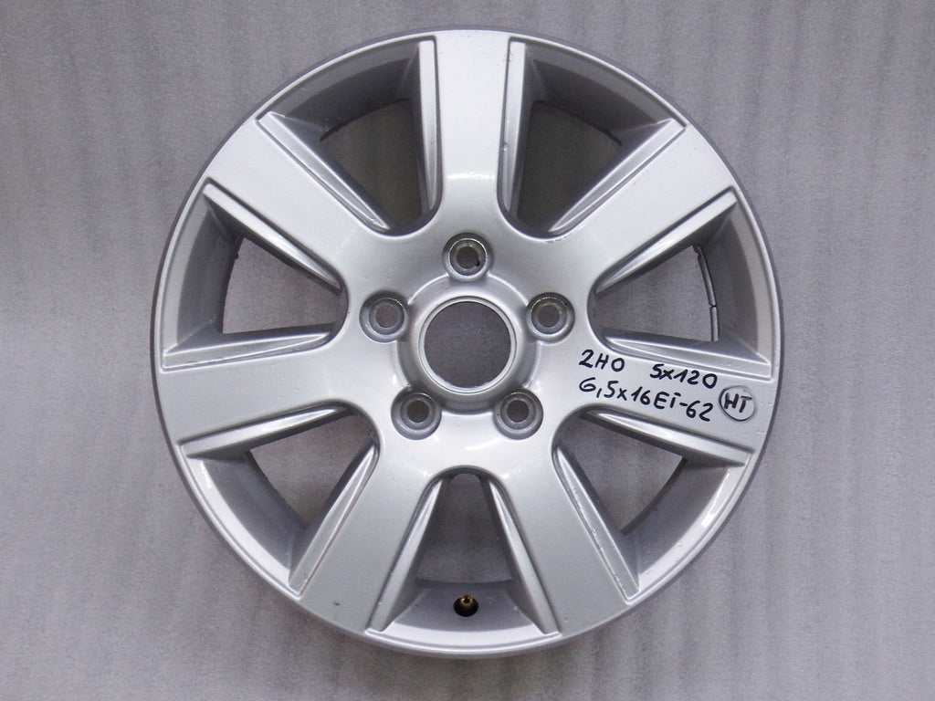 1x Alufelge 16 Zoll 6.5" 5x120 62ET Glanz Silber VW Amarok Rim Wheel