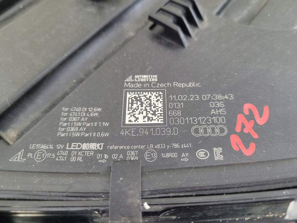 Frontscheinwerfer Audi E-Tron 4KE941039D LED Links Scheinwerfer Headlight SCH3680379107wi